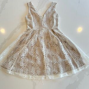 White Lulus Lace Mini Dress